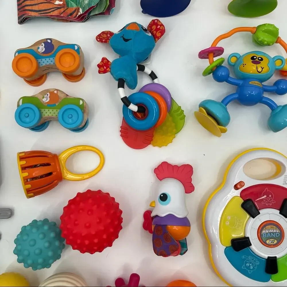 TODDLER TOY BUNDLE Sensory Ball Noisemaker Indestructible Book Teething Learning